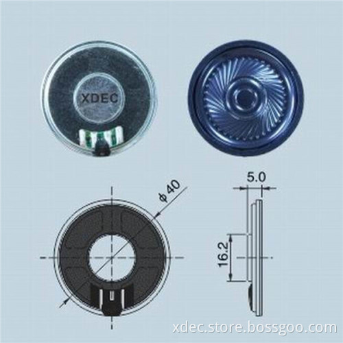 40mm Round Speaker 8 Ohm 0.5W Mylar Speaker